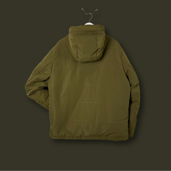 Zara Khaki Green Thick Jacket with Black Accent - Picture 2 of 4